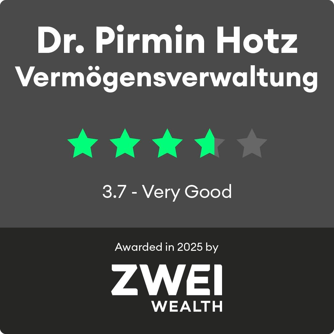 ZW Gütesiegel Design DR. Pirmin Hotz Vermögensverwaltung Dunkel