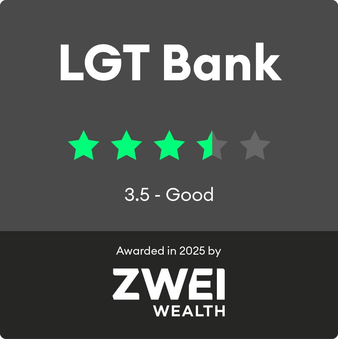 ZW Gütesiegel Design LGT Bank Dunkel